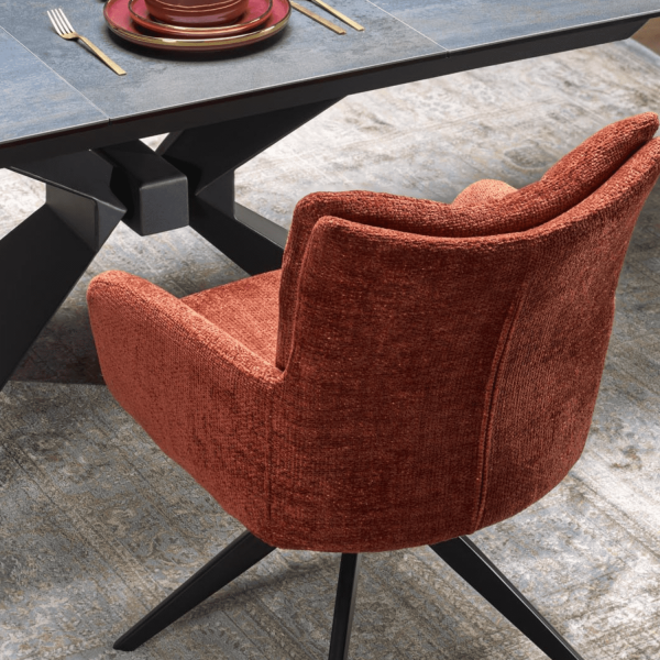 Krzesło Obrotowe do Salonu K540 Cynamonowy Loft Aranżacja z Góry