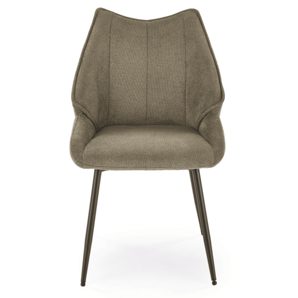 Krzesło Tapicerowane Metalowe Loft K543 Oliwkowe Zielone Front