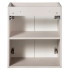Beżowa Szafka pod Umywalkę 50 cm Nowoczesna Ryflowana 2 Drzwiowa Matowa NOVA CASHMERE Comad