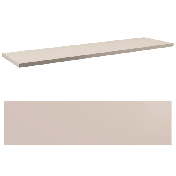 Duży Blat Łazienkowy 160 cm Matowy Beżowy Kaszmirowy NOVA CASHMERE Comad
