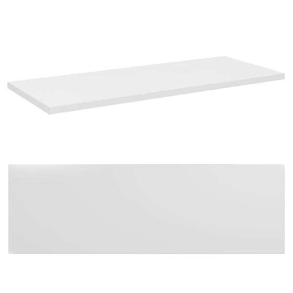 Duży Blat Łazienkowy 100 cm Matowy Biały do Łazienki NOVA WHITE Comad