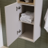 Nowoczesny Słupek Łazienkowy Wiszący Ryflowany Beżowy Kaszmir Matowy NOVA CASHMERE Comad
