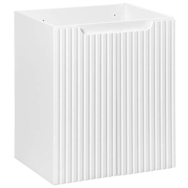 Nowoczesna Szafka pod Umywalkę 50 cm do Łazienki 2 Drzwiowa Biała Matowa NOVA WHITE Comad