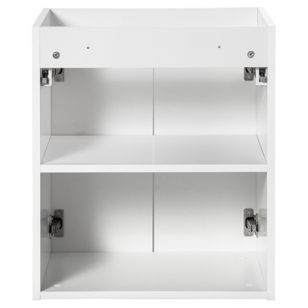 Nowoczesna Szafka pod Umywalkę 50 cm do Łazienki 2 Drzwiowa Biała Matowa NOVA WHITE Comad