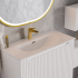 Nowoczesna Szafka pod Umywalkę 60 cm 2 Drzwiowa Matowa Ryflowana Biała NOVA WHITE Comad