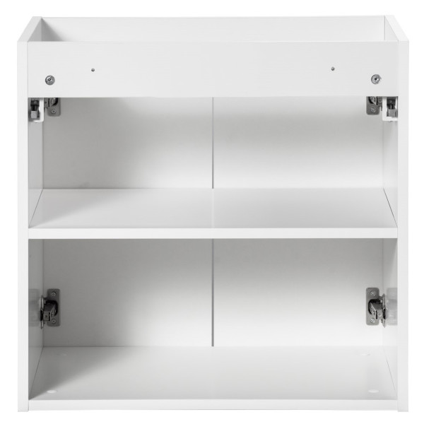 Nowoczesna Szafka pod Umywalkę 60 cm 2 Drzwiowa Matowa Ryflowana Biała NOVA WHITE Comad