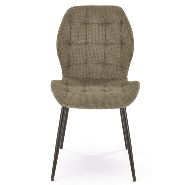 Tapicerowane Krzesło Pikowane K548 Oliwkowe Zielone Front