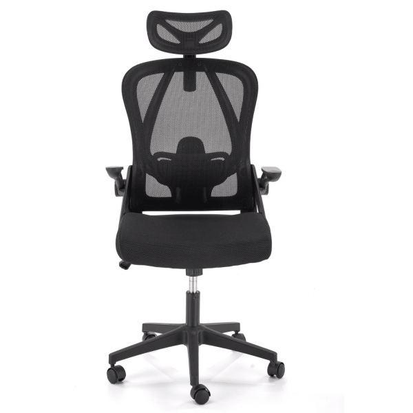 Fotel Obrotowy Gabinetowy Biurowy NEGRO Czarny Front