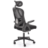 Fotel Obrotowy Gabinetowy Biurowy NEGRO Czarny Prawy Front