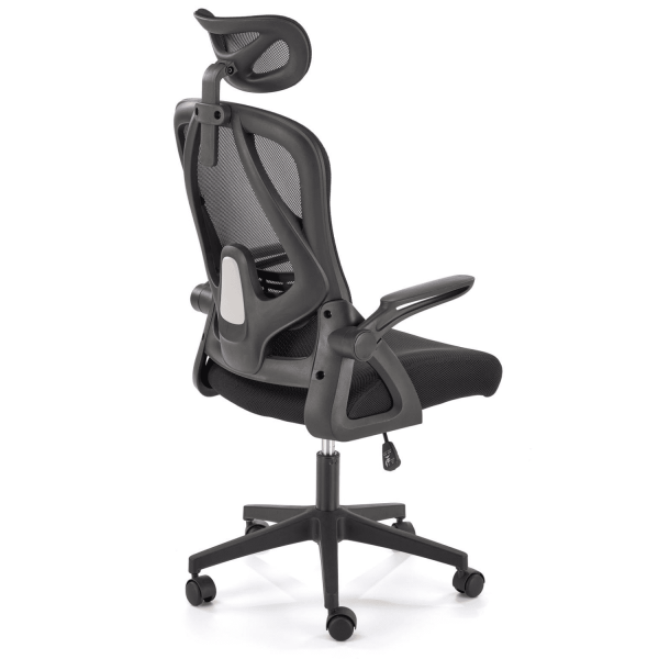 Fotel Obrotowy Gabinetowy Biurowy NEGRO Czarny Prawy Front