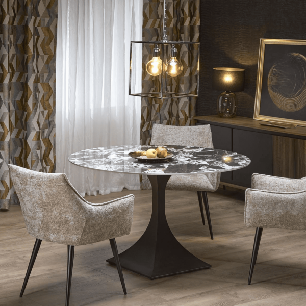 Nowoczesne Krzesło Tapicerowane Kubełkowe Z Podłokietnikami Do Salonu Toaletki Loft Beżowe K559 Halmar