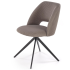 Krzesło Obrotowe do Salonu K546 Popielate Szare Loft Lewy Front