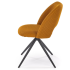 Krzesło Obrotowe do Salonu K546 Musztardowe Loft Bok