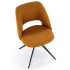 Krzesło Obrotowe do Salonu K546 Musztardowe Loft z Góry