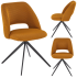 Krzesło Obrotowe do Salonu K546 Musztardowe Loft