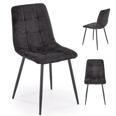 Krzesło Tapicerowane Loft Czarne K547
