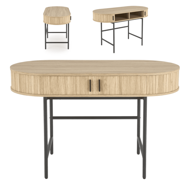 Biurko z Półką Toaletka Loft B51 Naturalny