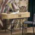 Biurko z Półką Toaletka Loft B51 Naturalny Czarny Aranżacja