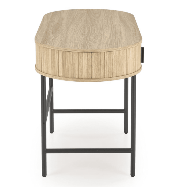 Biurko z Półką Toaletka Loft B51 Naturalny Czarny Bok
