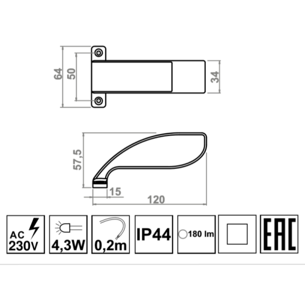 ARUBA LAMPA LED FILA CHROM_230V/ LED lamp
