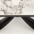 Stół Rozkładany do Salonu 180-260x90 cm HILARIO Biały Marmur Zbliżenie