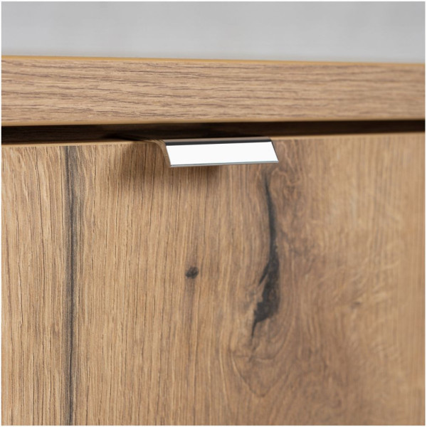 Nowoczesna Szafka pod Umywalkę 50 cm z Szufladami do Łazienki Boho Japandi Dąb Evoke Coast NOVA OAK Comad