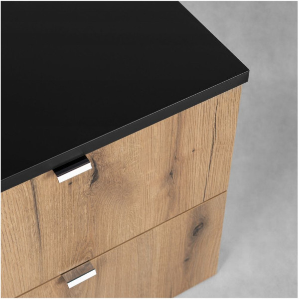 Nowoczesna Wisząca Szafka pod Umywalkę 80 cm z Szufladami Dąb Coast Evoke NOVA OAK Comad