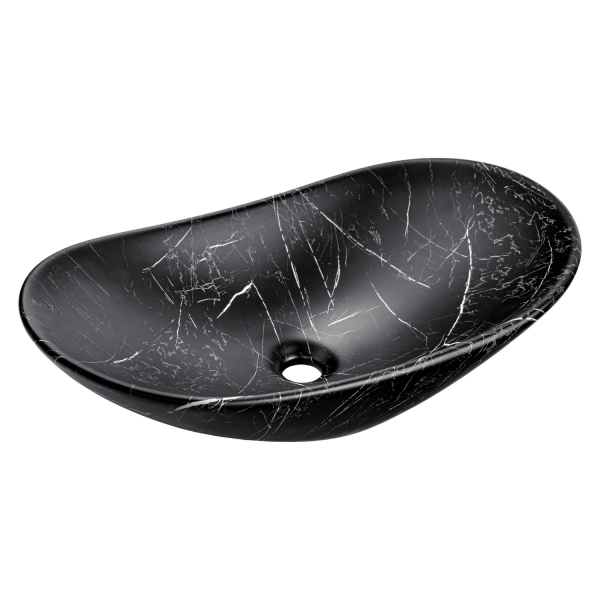 Umywalka do Łazienki Nablatowa 60 cm Owalna Matowa LENA MB2 COMAD