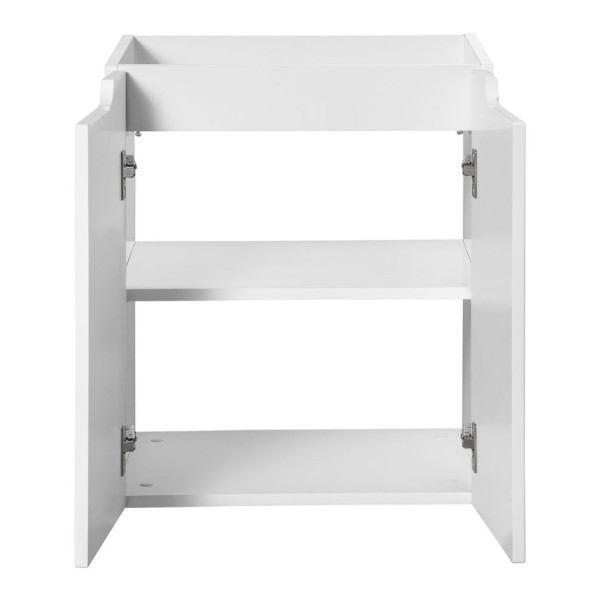 Nowoczesna Biała Szafka Łazienkowa 50 cm pod Umywalkę Biały Mat Ryflowana NOVA WHITE Comad