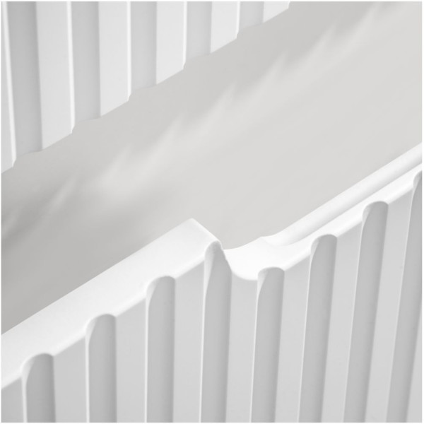 Biała Szafka pod Umywalkę z Blatem 80 cm Łazienkowa Ryflowane Fronty 2 Drzwiowa Matowa Biała NOVA Comad