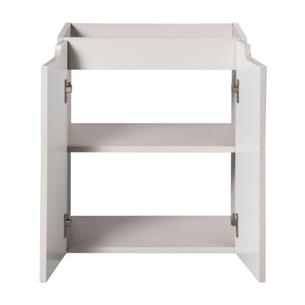 Szafka pod Umywalkę z Blatem 50 cm Nowoczesna 2 Drzwiowa Ryflowana Mat Beżowa NOC