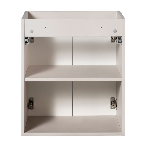 Szafka pod Umywalkę z Blatem 50 cm Nowoczesna 2 Drzwiowa Ryflowana Mat Beżowa NOC