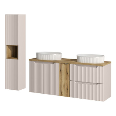 SET-NOC B OAK 140CM DS UN BEYOND 5 WH HC