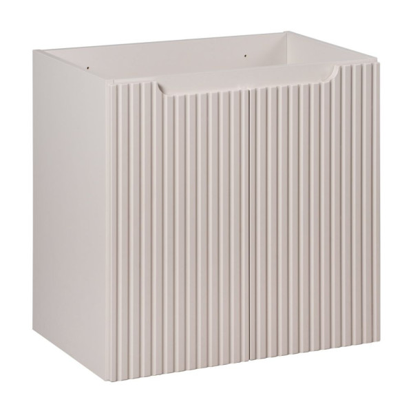 Zestaw Mebli Łazienkowych 120 cm do Łazienki Boho Ryflowane Kaszmir Matowe Beżowe NOC