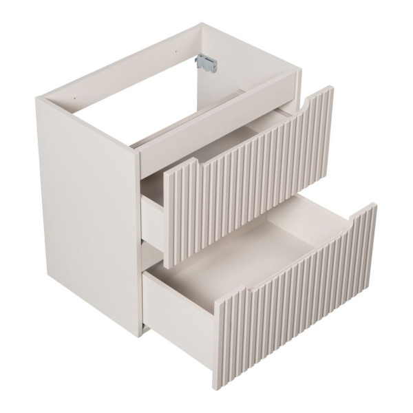 Zestaw Mebli Łazienkowych 120 cm do Łazienki Boho Ryflowane Kaszmir Matowe Beżowe NOC