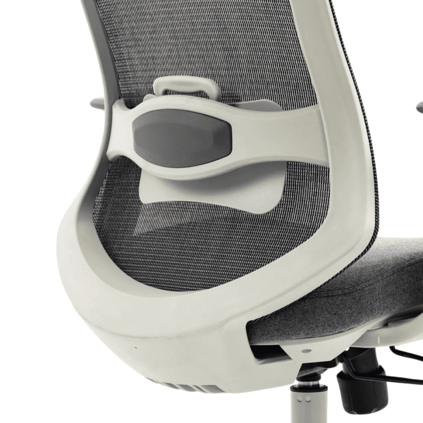 Fotel Ergonomiczny Obrotowy Biurowy Siatka do Gabinetu Biura Szary EXENTO