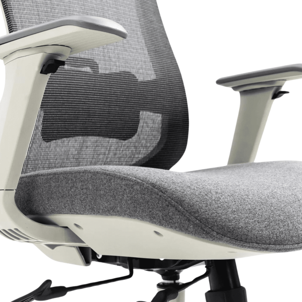 Fotel Ergonomiczny Obrotowy Biurowy Siatka do Gabinetu Biura Szary EXENTO