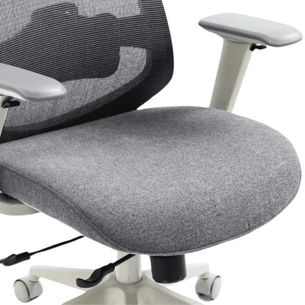 Fotel Ergonomiczny Obrotowy Biurowy Siatka do Gabinetu Biura Szary EXENTO