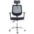 Fotel Biurowy Siatka Obrotowy do Biurka do Gabinetu do Biura Tapicerowany Czarny HASCO