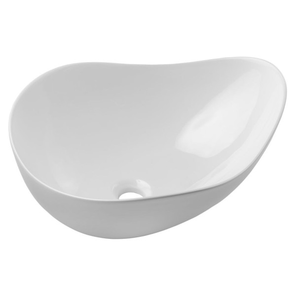 Umywalka Nablatowa Biała Nowoczesna Ceramiczna 51x39 cm CLOUD FREE WHITE COMAD