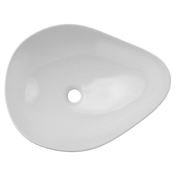 Umywalka Nablatowa Biała Nowoczesna Ceramiczna 51x39 cm CLOUD FREE WHITE COMAD