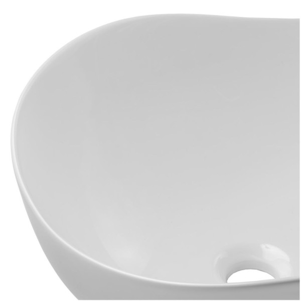 Umywalka Nablatowa Biała Nowoczesna Ceramiczna 51x39 cm CLOUD FREE WHITE COMAD