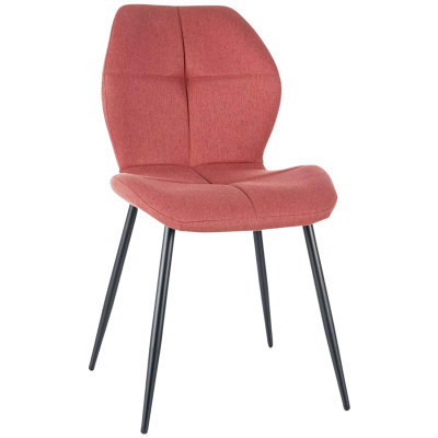 Krzesło Nowoczesne Tapicerowane do Salonu Jadalni Metalowe Loft Grejfrutowe NEGRI