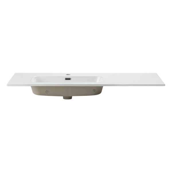 Umywalka Meblowa 121x46 cm Ceramiczna Prostokątna Duża Biała Błyszcząca GO 2 L COMAD