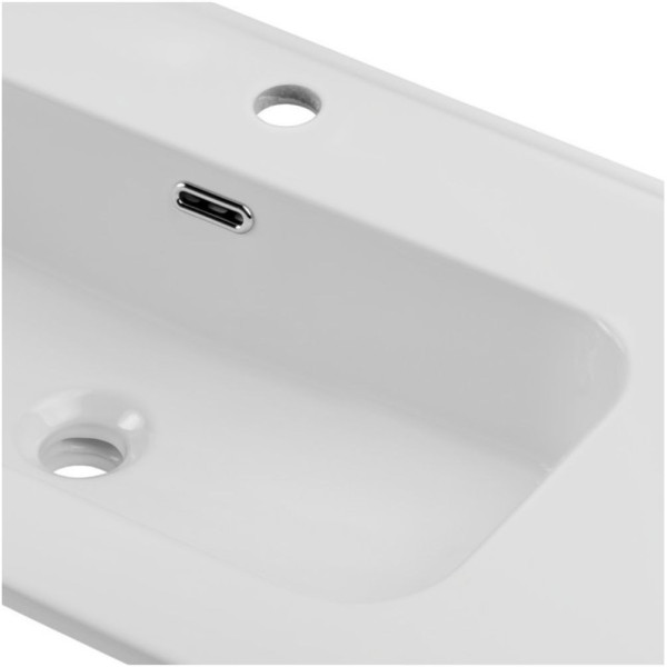 Umywalka Meblowa 121x46 cm Ceramiczna Prostokątna Duża Biała Błyszcząca GO 2 L COMAD