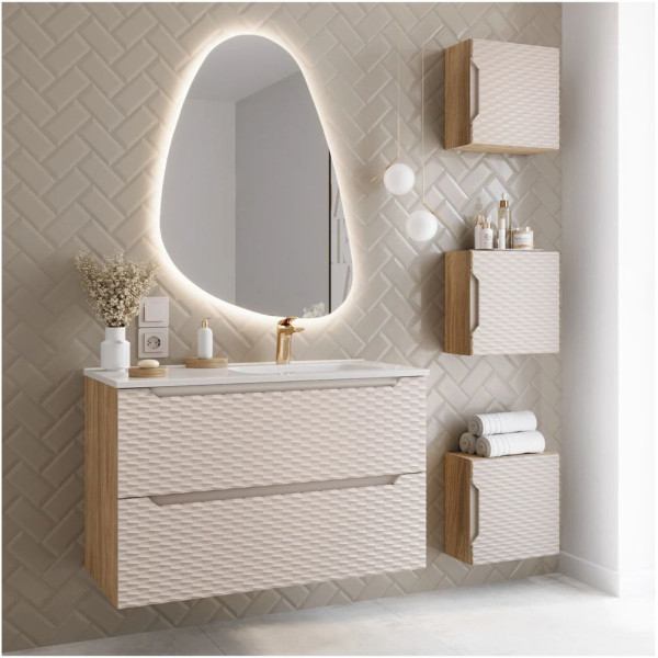 Umywalka Meblowa 101x46 cm do Łazienki Biała Ceramiczna Duża GO 2 COMAD