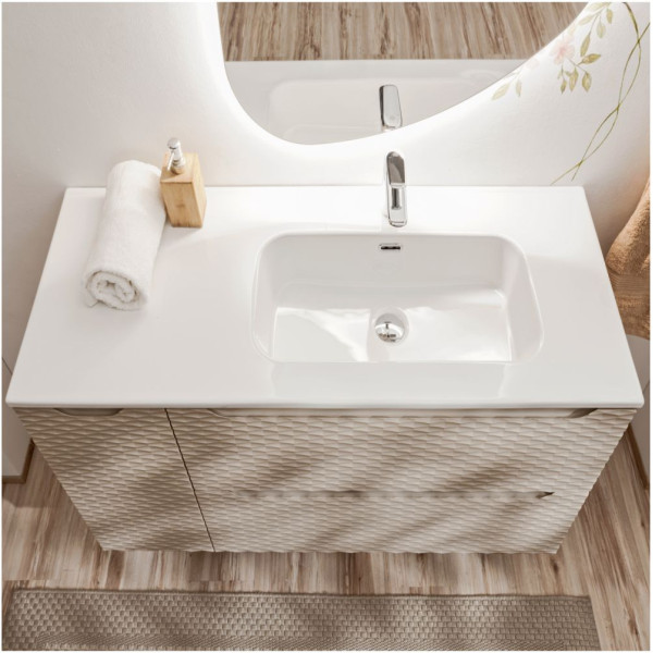 Umywalka Meblowa 101x46 cm do Łazienki Biała Ceramiczna Duża GO 2 COMAD
