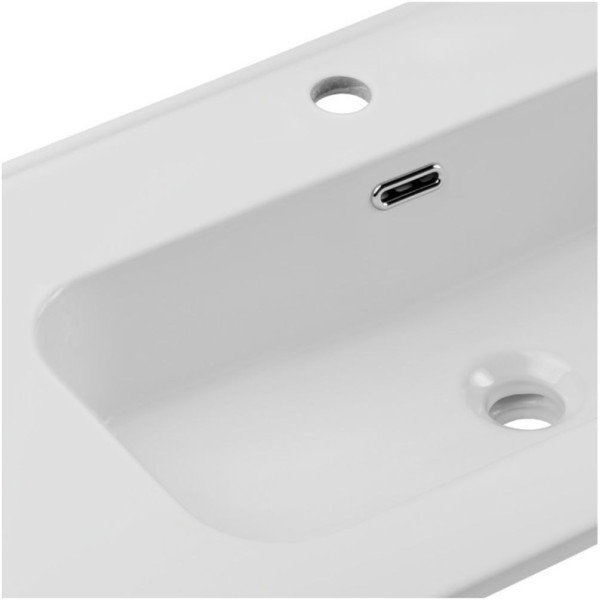 Umywalka Meblowa 101x46 cm do Łazienki Biała Ceramiczna Duża GO 2 COMAD