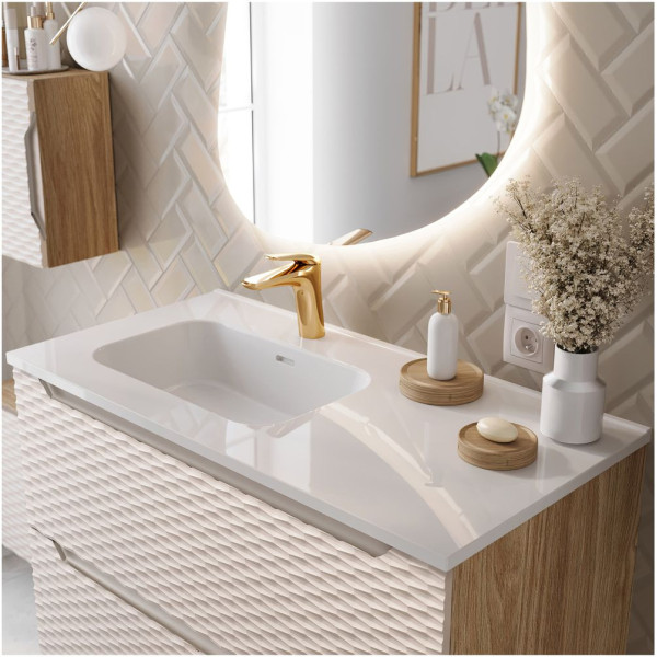Umywalka Meblowa Ceramiczna 101x46 cm do Łazienki Biała Prostokątna GO 2 COMAD