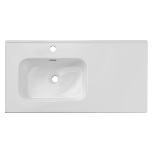 Umywalka Meblowa 91x46 cm Łazienkowa Ceramiczna Biała Błyszcząca z Blatem GO 2 L COMAD